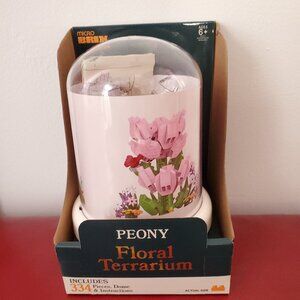 Micro Brix Floral Terrarium PEONY Building Blocks Set Build Toy Set 334 PC Puzzl